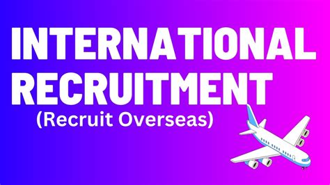 agencies that recruit for overseas